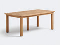 Gartentisch aus Holz 200 x 100 x 75 cm - Naturbraun - Rechteckiges Lamellendesign für Garten und Terrasse